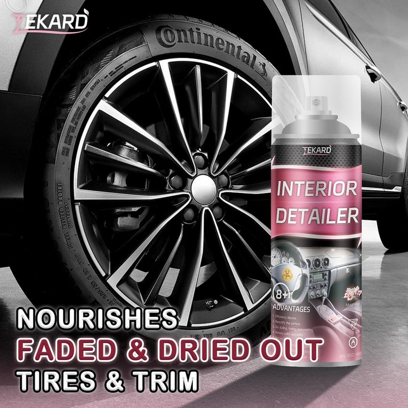 TEKARD Car Interior Cleaner, Leather Cleaner, 15 oz. Large-Capacity Interior Detailer in Iron Can, Wheel Cleaner, Suitable for Cleaning Rubber, Plastic, and Leather Surfaces Inside Vehicles (1 Bottle) - Image 2